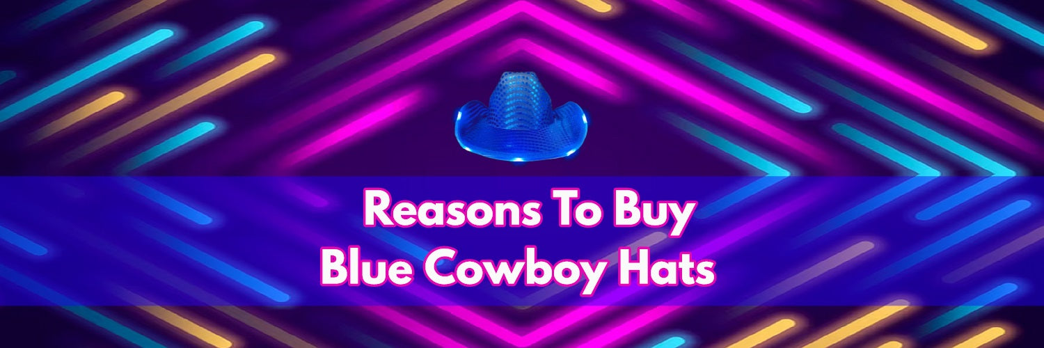 LED Flashing Blue Cowboy Hat: Connect With Folks in Parties