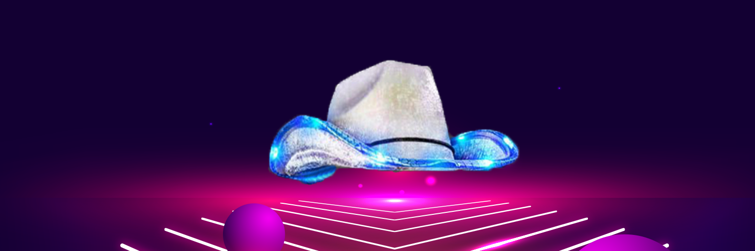 Unique Features of Light Up Purple Iridescent Space Cowboy Hat!