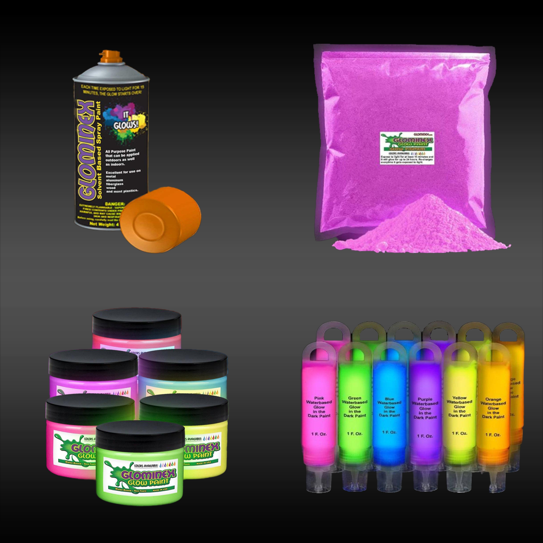 Aqua Glow in the Dark Paint - UV Glow Paint