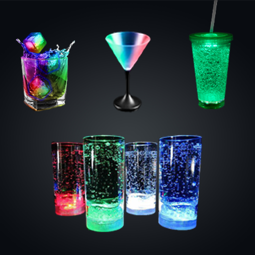 LED LIGHT UP CUPS, BARWARE & DRINKWARE