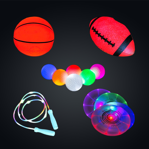 NIGHT SPORTS SUPPLIES & LED LIGHT UP BALLS