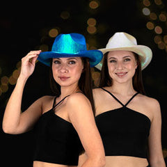 IREDESCENT SPACE METALLIC COWBOY HATS