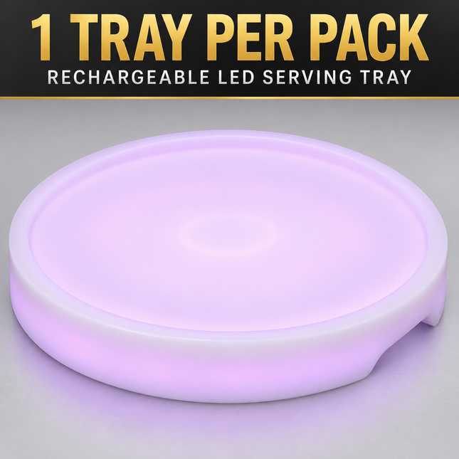 LED Light Up Rechargeable Party Serving Tray