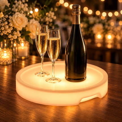 LED Light Up Rechargeable Party Serving Tray