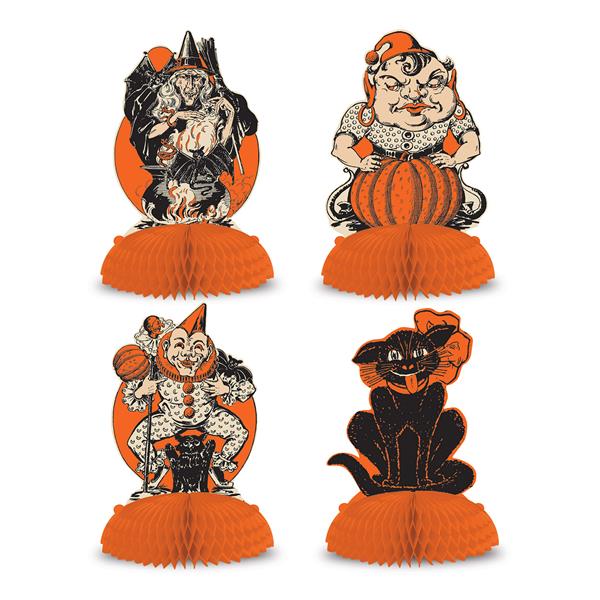 Vintage Halloween 9" Centerpieces - Pack of 4