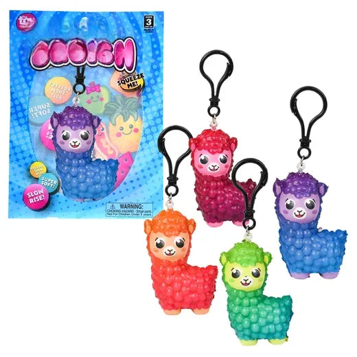 3 Squish Alpaca Backpack Clip