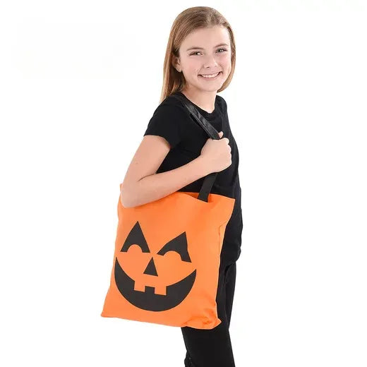 15" Fabric Jack-O-Lantern Tote Bag - Pack of 12