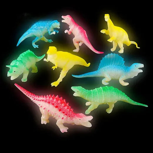 5.5" Glow In Dark Dinosaurs - Pack of 12