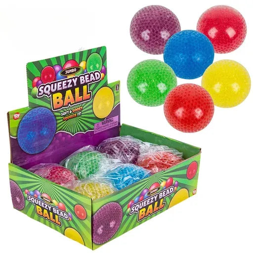 3" Jumbo Squeezy Bead Ball - Pack of 6