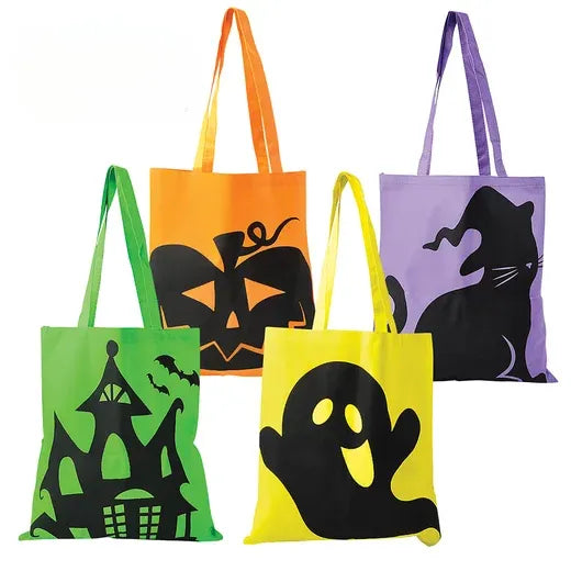 15"x16" Halloween Tote Bags - Pack of 12