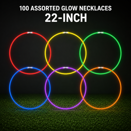 100 Assorted Glow Necklaces