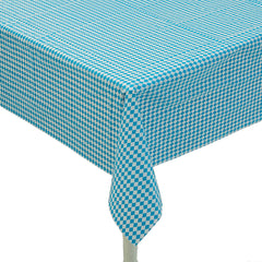 108" x 54" Oktoberfest Blue & White Diamonds Disposable Plastic Tablecloth