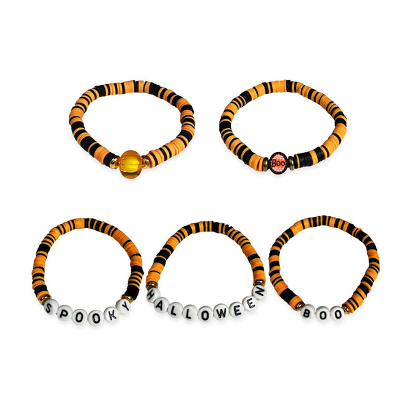 Halloween Friendship Bracelets Retail Hanging Display - 24 Per Pack