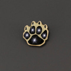 White Pawprint Flashing Body Light Lapel Pins