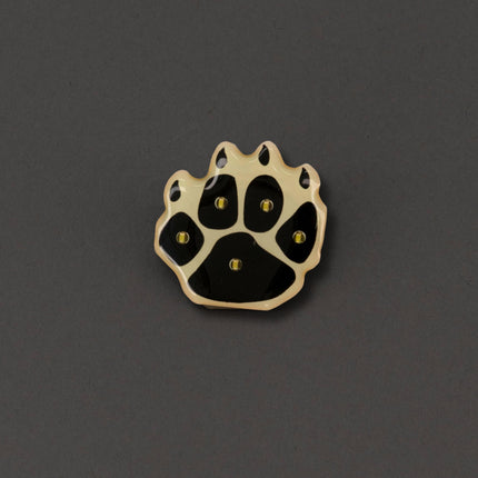 White Pawprint Flashing Body Light Lapel Pins