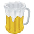 12 Oz Yellow & White Inflatable Beer Mug Cooler