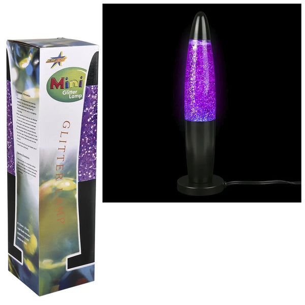12.5 Inch Cool Mini Purple Sparkle Lamp