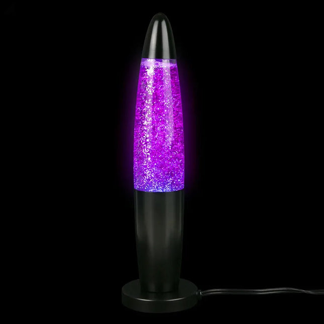 12.5" Mini Purple Sparkle Lamp