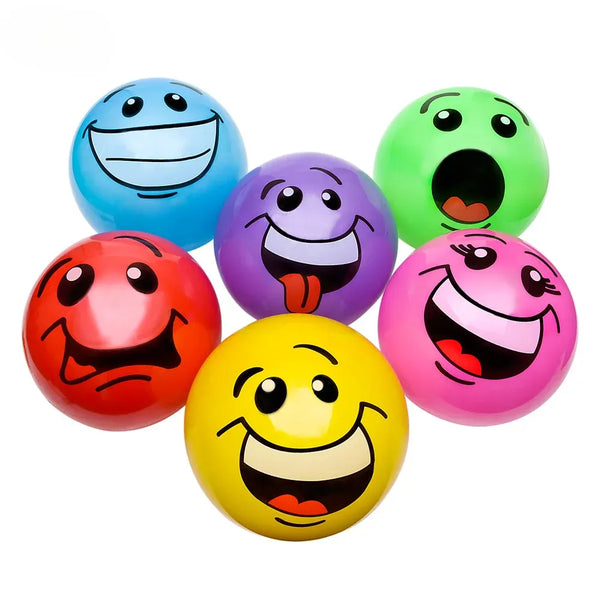 12 Silly Face Vinyl Balls