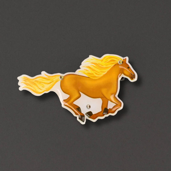 Horse Flashing Body Light Lapel Pins