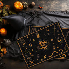 12"x18" Halloween Placemats, Celestial Elixir Disposable Cardstock Paper - 8 per pack
