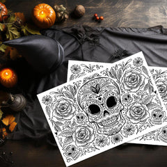 12"x18" Halloween Placemats, Day of the Dead Disposable Cardstock Paper -8 per pack