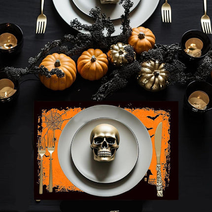 12"x18" Halloween Placemats, Hilltop Haunts Disposable Cardstock Paper - 8 per pack