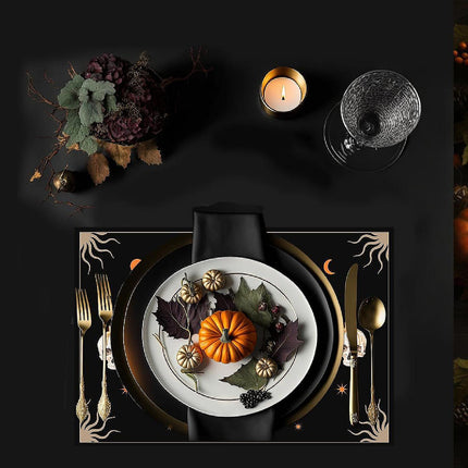12"x18" Halloween Placemats, Lunar Serpent Disposable Cardstock Paper - 8 per pack