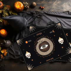 12"x18" Halloween Placemats, Lunar Serpent Disposable Cardstock Paper - 8 per pack