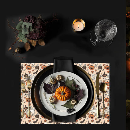 12"x18" Halloween Placemats, Spooktacular Fun Disposable Cardstock Paper - 8 per pack