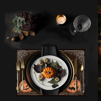 12"x18" Halloween Placemats Witch's Wicked Pumpkin Patch Disposable Cardstock Paper - 8 per pack