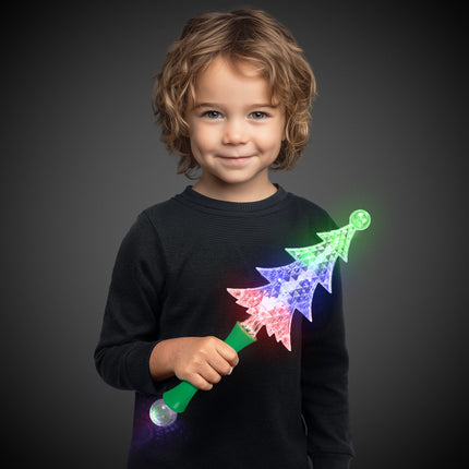 13" Light Up Flashing Christmas Tree Wand
