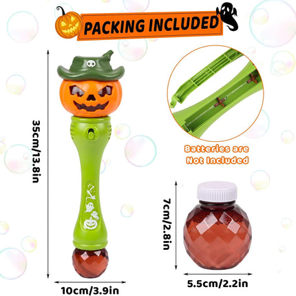 Light Up Pumpkin Bubble Wand