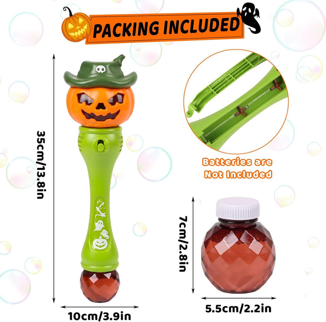 Light Up Pumpkin Bubble Wand