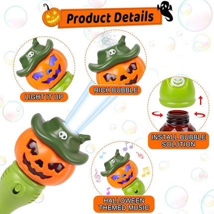 Light Up Pumpkin Bubble Wand