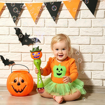 Light Up Pumpkin Bubble Wand