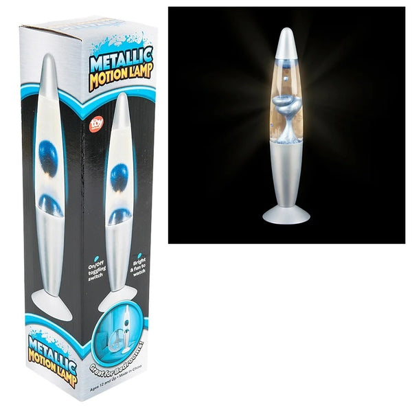 13.5 Inch Blue Metallic Wax Motion Lamp