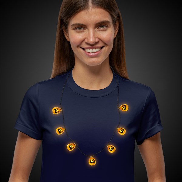Pumpkin LED Light Up Necklace