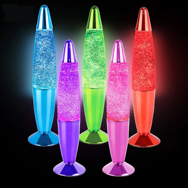 13 Inch Metallic Glitter Lamp - Assorted Pack of 12 Lamps