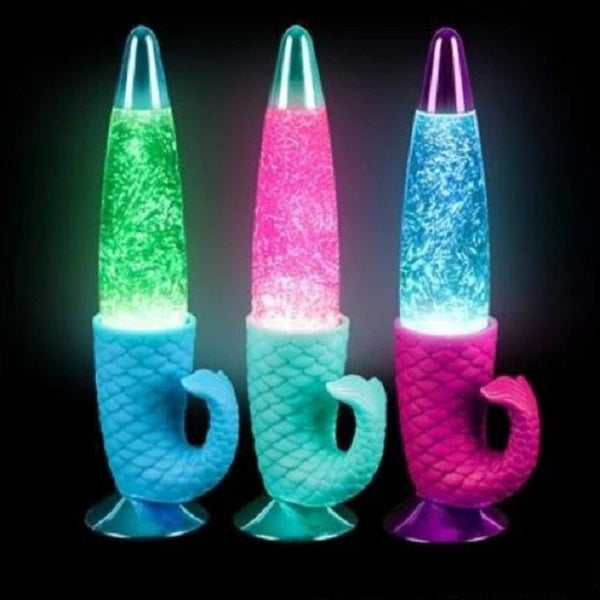 13 Inch Mermaid Tail Glitter Lamp