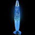 13" Metallic Blue Glitter Lamp