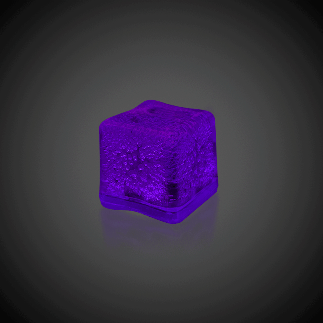 Purple LED Light Up Ice Cubes - 12 Per Pack
