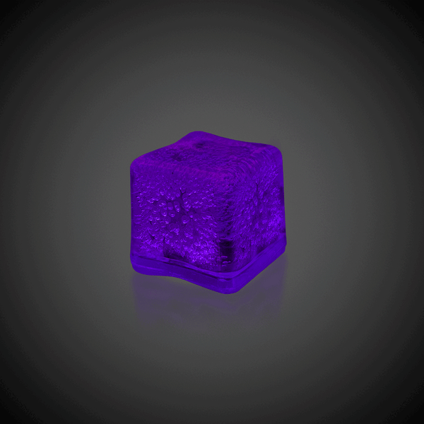 Purple LED Light Up Ice Cubes - 12 Per Pack