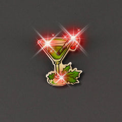 Christmas Martini Flashing Body Light Lapel Pins Good Christmas Presents