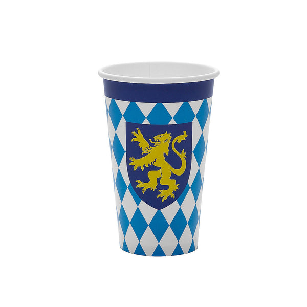 16 Oz Oktoberfest Disposable Paper Cups - 8 Per Pack