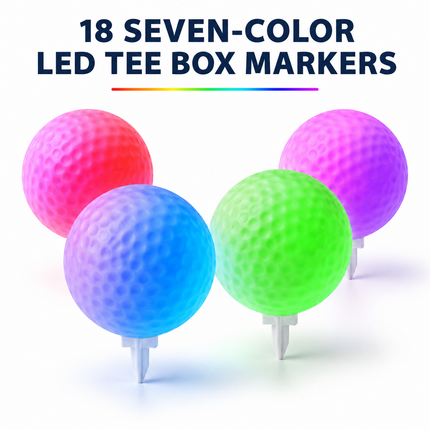 18 Seven Color LED Tee Box Markers