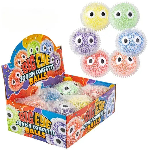 4 Big Eye Squish Confetti Ball
