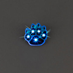 Blue Pawprint Flashing Body Light Lapel Pins