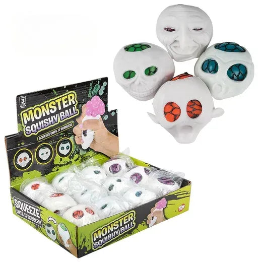 2" Mesh Squeeze Monster Ball - Pack of 12