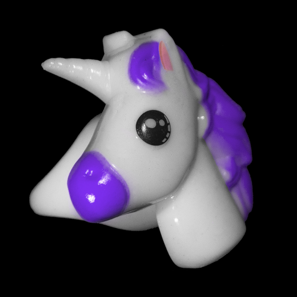 1 Inch Light Up Purple Unicorn Rings - Pack of 4